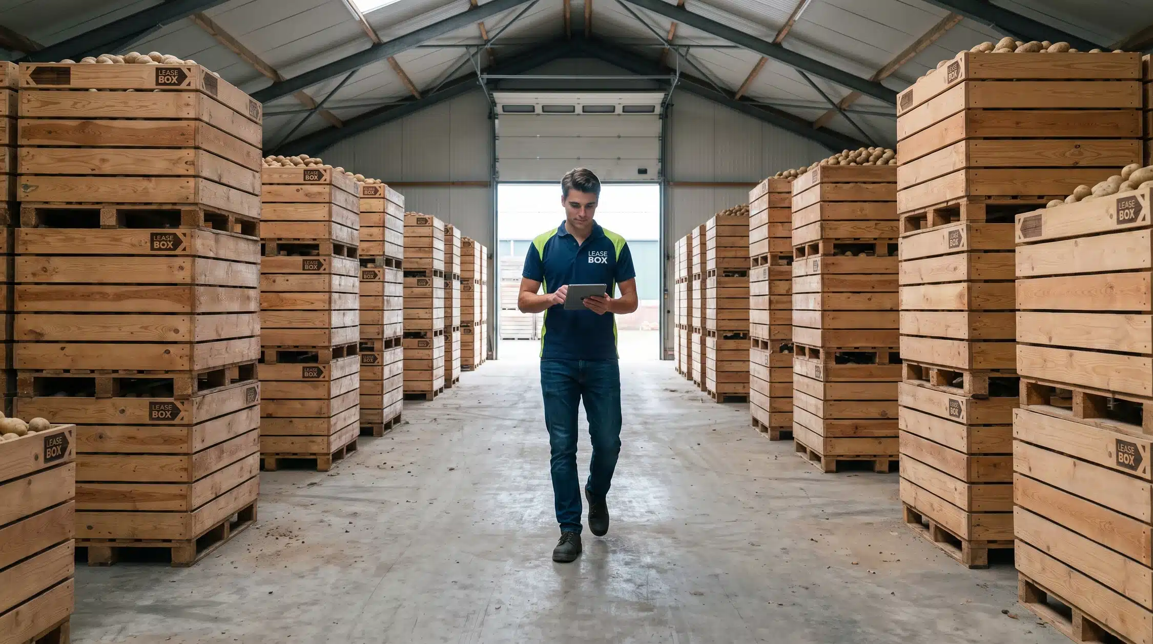 Leasebox-bewaarloods-rijen-kisten-met-uien